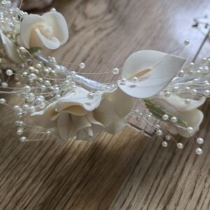 VINTAGE ❤️ Wedding Crown, (New, Never Worn) Floral Stefana Crown Handmade 🇨🇦